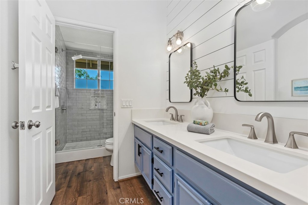 Primary bath with double sinks - 10 Sentinel, Aliso Viejo CA 92656 - photo 21