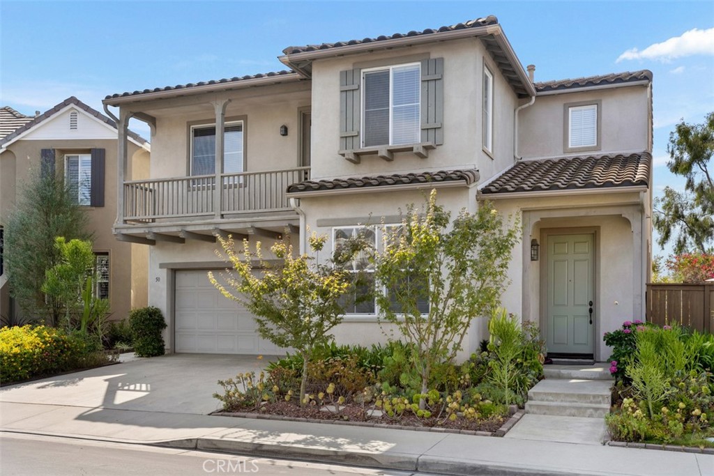 Classic California-style Mediterranean exterior is decorated with stress-free and drought-resistant succulents. - 50 Trail Canyon Drive, Aliso Viejo CA 92656 - photo 1