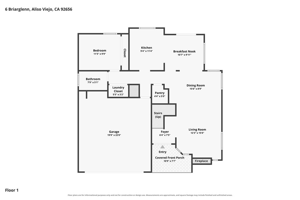 Floor 1 - Floor Plan - 6 Briarglenn, Aliso Viejo CA 92656 - photo 24