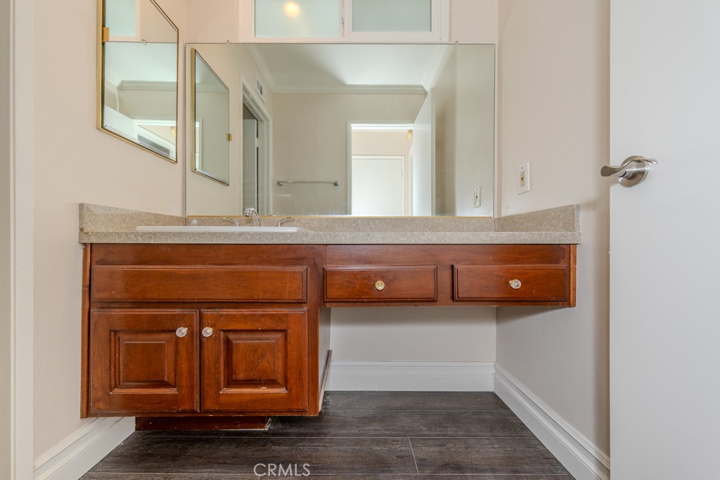 Downstairs full-bathroom. - 4711 E Fairfield Street, Anaheim Hills CA 92807 - photo 7