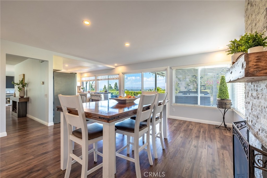 Large Dining Area or can be used as Family Room with Fireplace - 5217 E Rolling Hills Drive, Anaheim Hills CA 92807 - photo 26