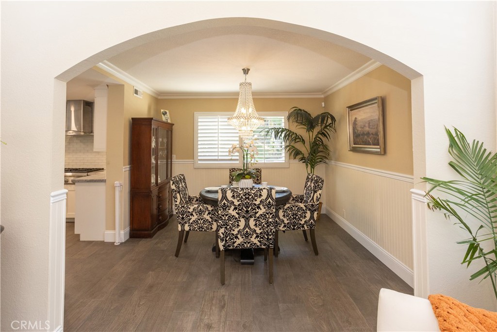 Formal Dining room with Plantation Shutters. - 8505 E Meadowridge, Anaheim Hills CA 92808 - photo 6