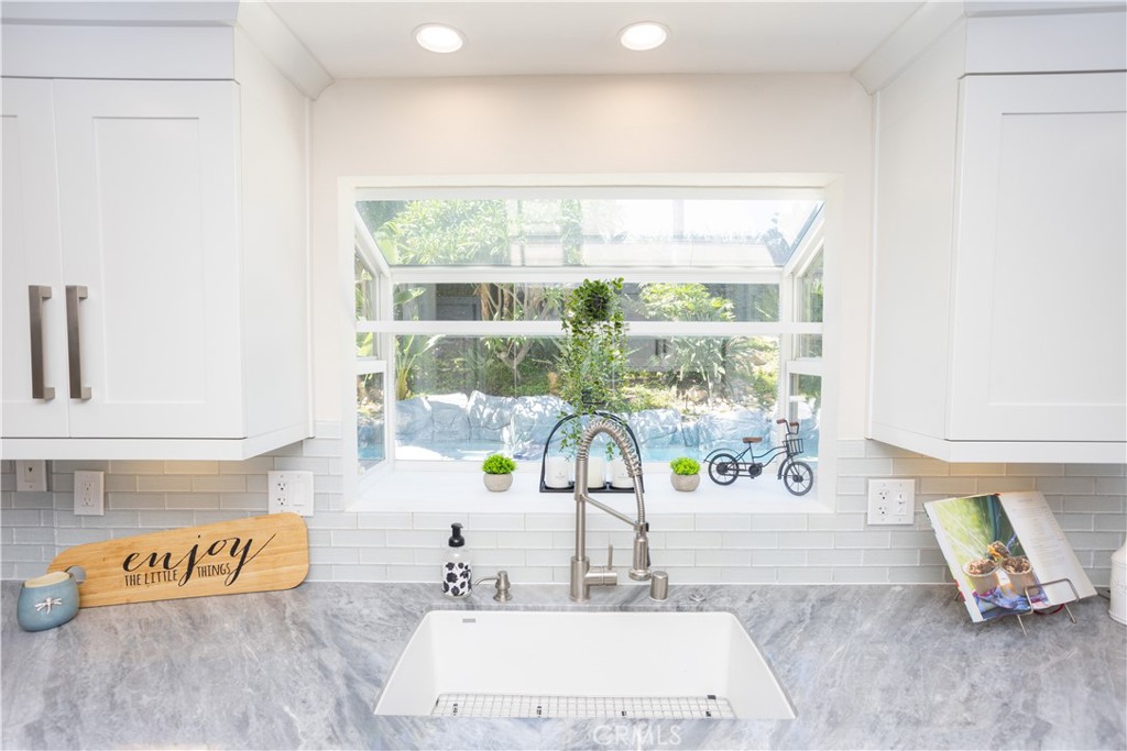Bay Window Overlooking the Peaceful Backyard with a Pool and Spa - 8505 E Meadowridge, Anaheim Hills CA 92808 - photo 11