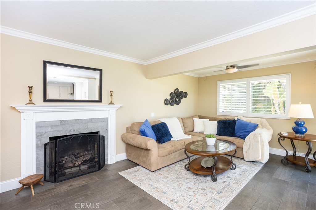 Family Room with Fireplace - 8505 E Meadowridge, Anaheim Hills CA 92808 - photo 22