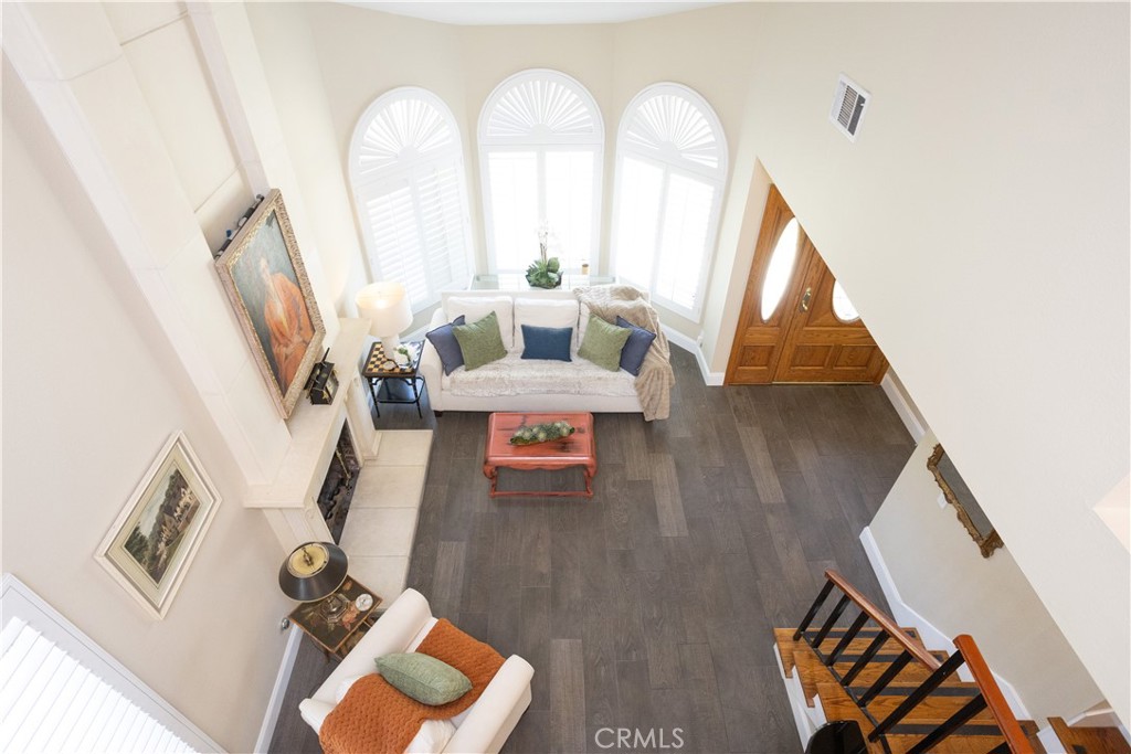 View Looking Over the Living Room from the Loft - 8505 E Meadowridge, Anaheim Hills CA 92808 - photo 27