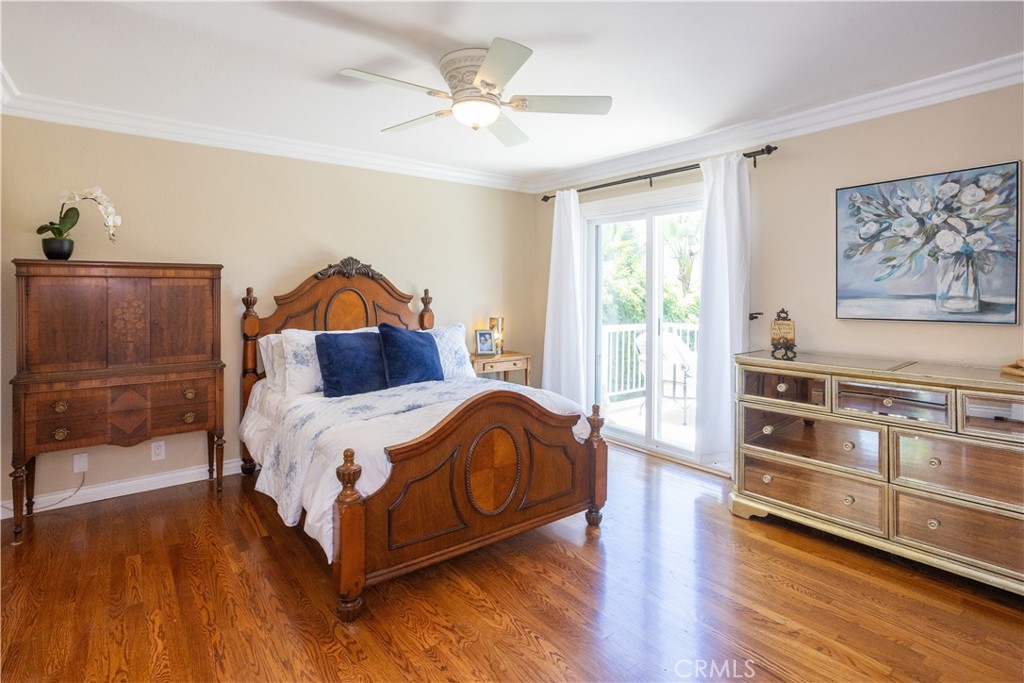 Primary Bedroom with Access to Private Balcony - 8505 E Meadowridge, Anaheim Hills CA 92808 - photo 29