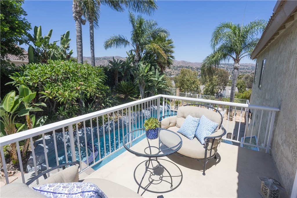 Deck with View off of Primary Bedroom - 8505 E Meadowridge, Anaheim Hills CA 92808 - photo 31