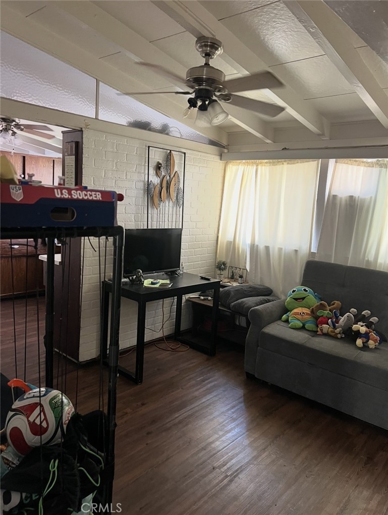 Den: Potential 4th bedroom, door access to the hallway, window and a closet. Simply need to close off pass through to th - 2123 W Romneya, Anaheim CA 92801 - photo 8