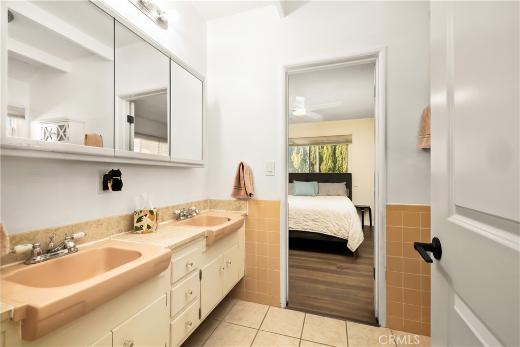 Primary Bathroom with Jack and Jill door to 2nd Bedroom - 2211 E Romneya Drive, Anaheim CA 92806 - photo 31