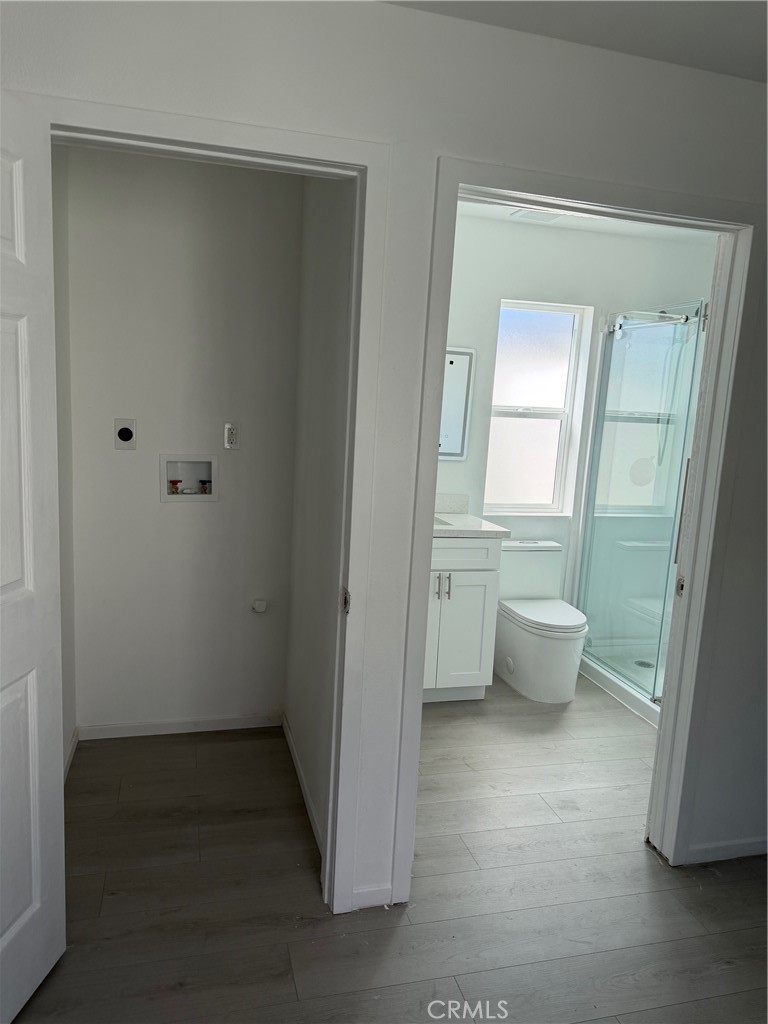 Washer Dryer closet - 4231 E Bainbridge , Unit B B, Anaheim CA 92807 - photo 13