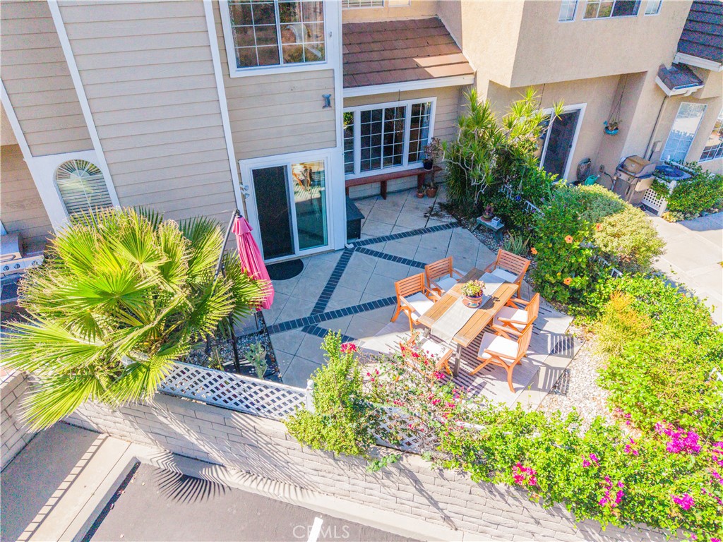 Aerial View of Patio - 740 S Crown Pointe, Anaheim CA 92807 - photo 9