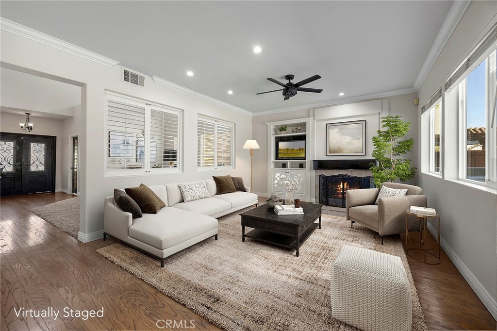 Nice size family room that is open to the kitchen and flows from the living room. - 8751 E Running Springs Drive, Anaheim Hills CA 92808 - photo 9