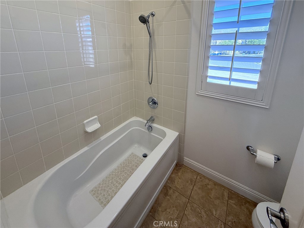 Upstairs shared bathroom tub and shower - 2700 E Coalinga Drive, Brea CA 92821 - photo 18