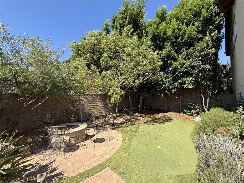 Backyard putting green and seating area - 2700 E Coalinga Drive, Brea CA 92821 - photo 22
