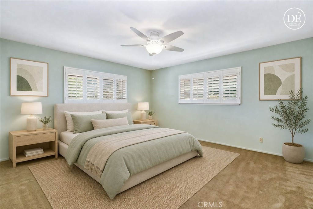 Primary bedroom virtually staged - 429 Catalpa Avenue, Brea CA 92821 - photo 11