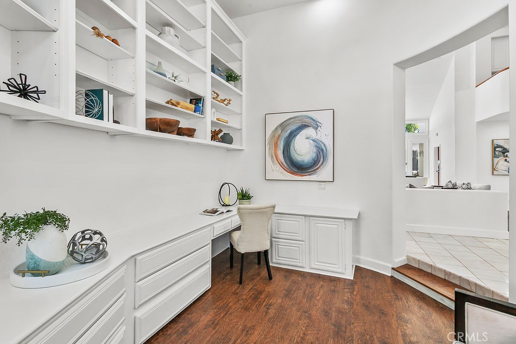 Office is just off the front entry. Maybe a leaded glass door could add art or color as well as more seclusion. - 19 Harbor Pointe, Corona Del Mar CA 92625 - photo 16