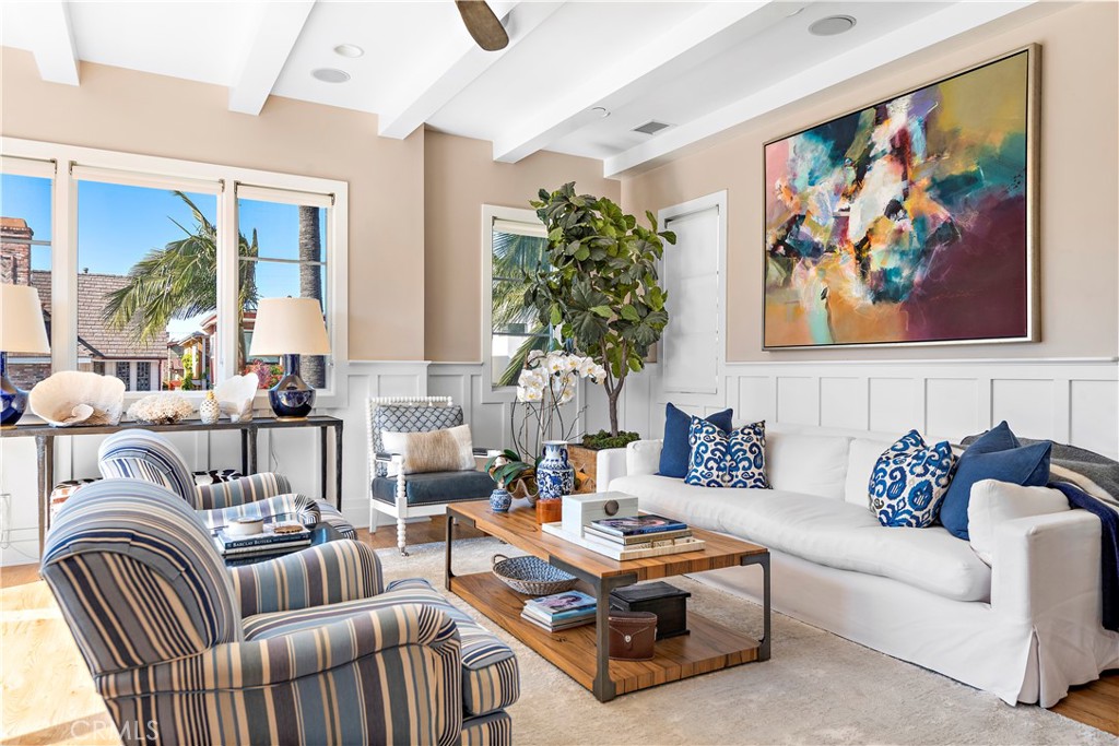Inviting and casually elegant living room. - 212 Marguerite Avenue, Corona Del Mar CA 92625 - photo 8