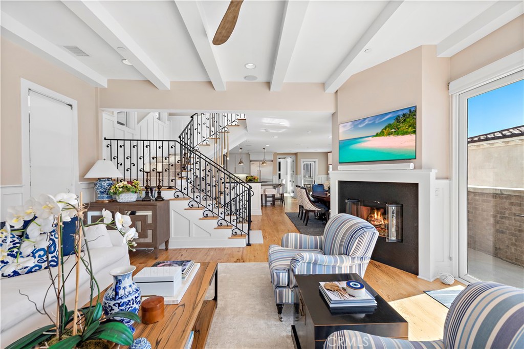 View from living room toward kitchen and primary suite. - 212 Marguerite Avenue, Corona Del Mar CA 92625 - photo 10