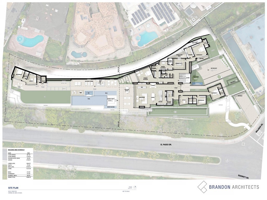 Permitted Site Plan - 525 El Paseo Drive, Corona Del Mar CA 92625 - photo 2
