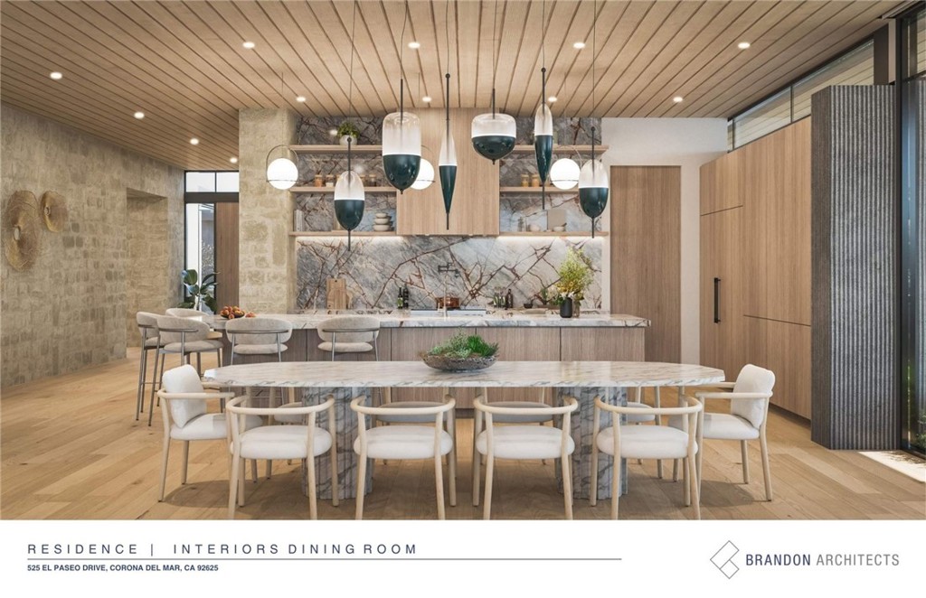 Rendering - Kitchen & Dining Area - 525 El Paseo Drive, Corona Del Mar CA 92625 - photo 14