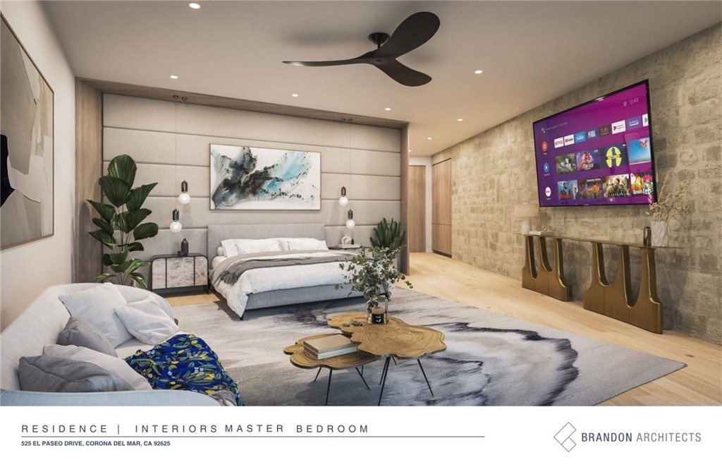 Rendering - Primary Bedroom - 525 El Paseo Drive, Corona Del Mar CA 92625 - photo 15