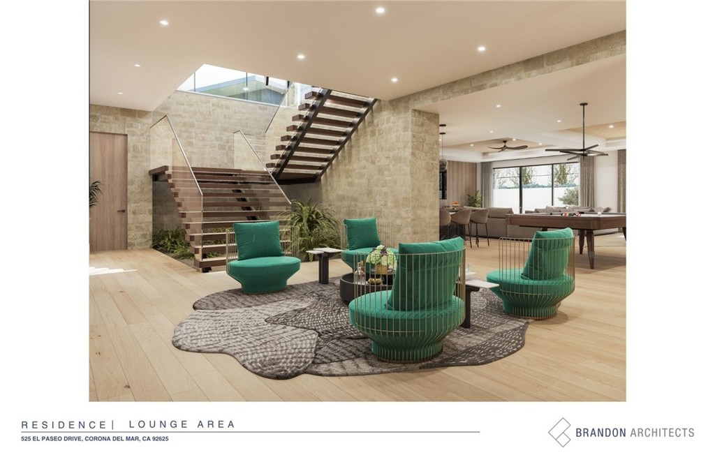 Rendering - Lounge Area - 525 El Paseo Drive, Corona Del Mar CA 92625 - photo 19