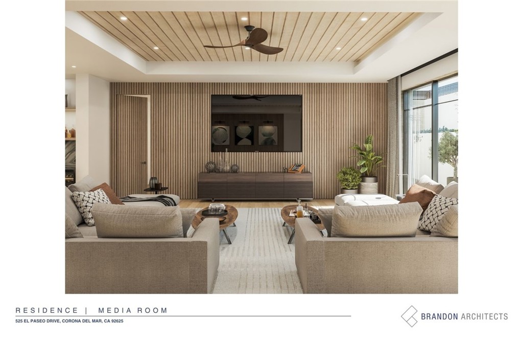 Rendering - Media Room - 525 El Paseo Drive, Corona Del Mar CA 92625 - photo 21