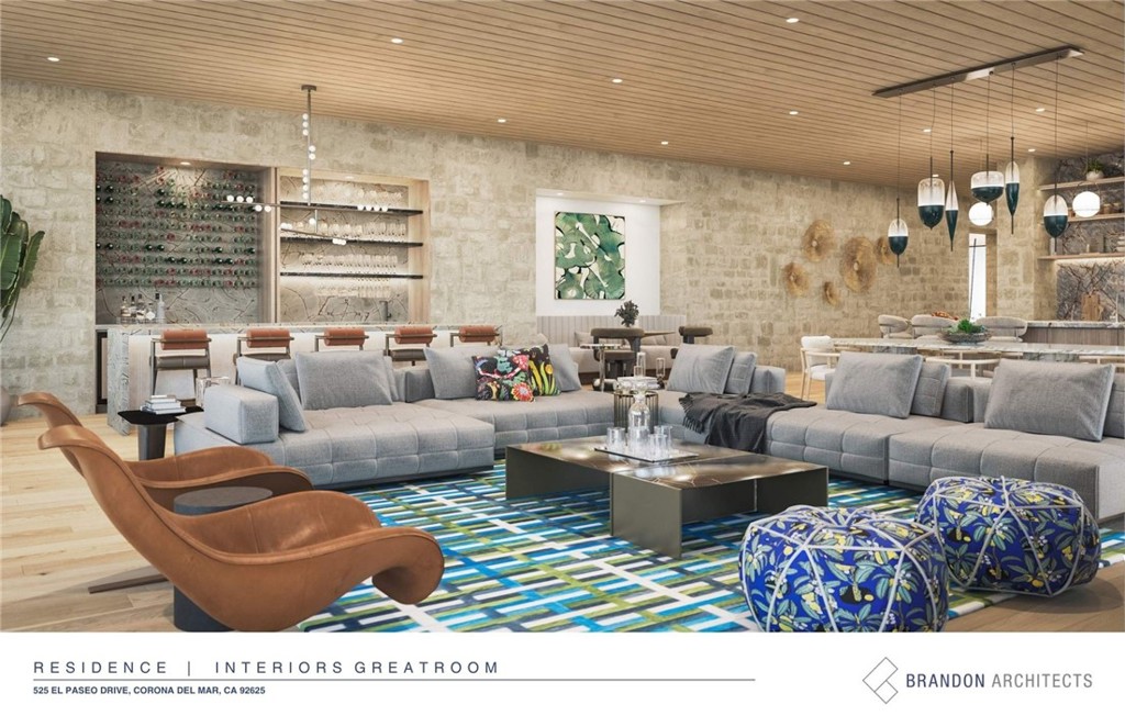 Rendering - Great Room - 525 El Paseo Drive, Corona Del Mar CA 92625 - photo 15