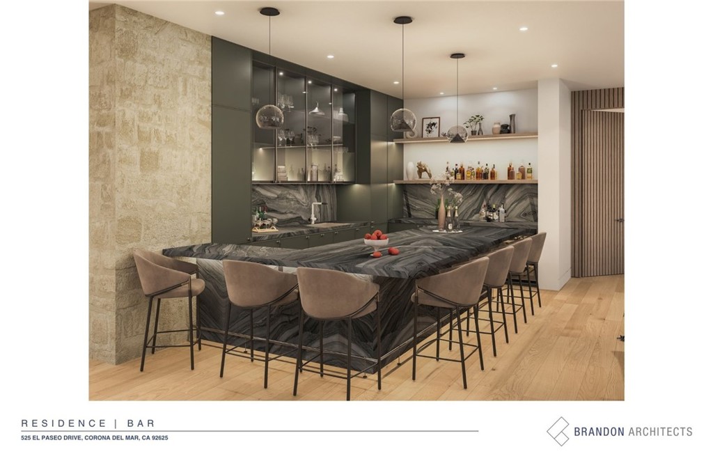 Rendering - Lower Level Bar - 525 El Paseo Drive, Corona Del Mar CA 92625 - photo 21