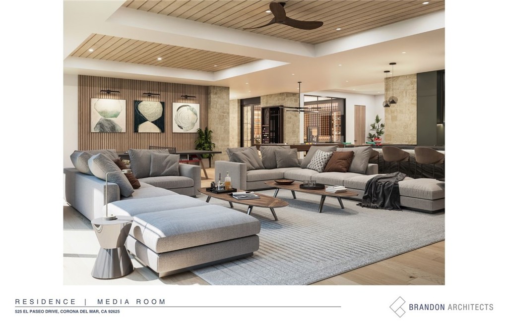Rendering - Media Room - 525 El Paseo Drive, Corona Del Mar CA 92625 - photo 24