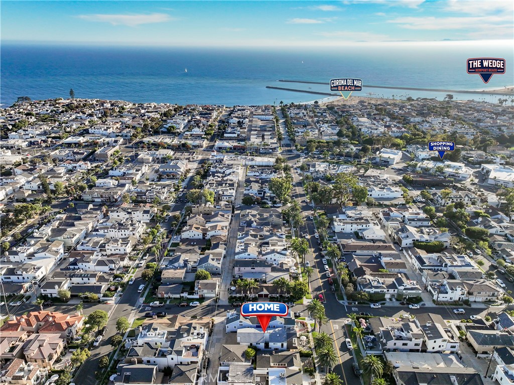 Here is the overhead view of where the duplex is located in relationship to the beaches (4 blocks away) and 2 blocks to - 602 602.5 Marguerite 2, Corona Del Mar CA 92625 - photo 24