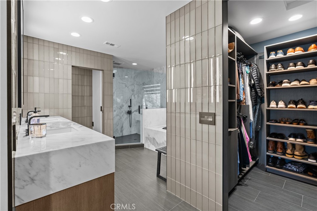 Primary Bath & Closet - 1124 Dennis Drive, Costa Mesa CA 92626 - photo 25