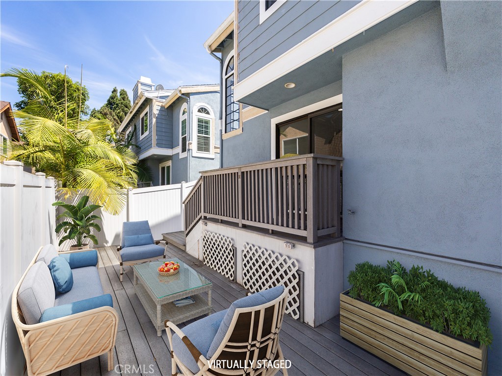 Large private backyard that backs up to a quiet townhouse community, ensuring no noise from apartments, busy streets, or - 212 Mayfair, Costa Mesa CA 92627 - photo 33
