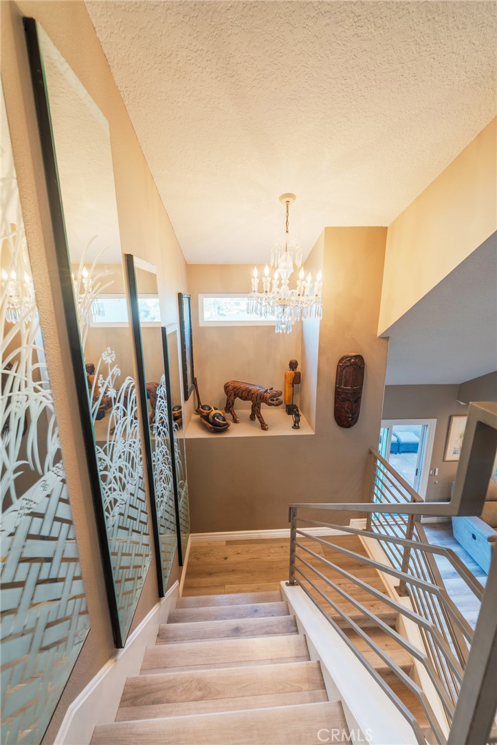 Stair case with custom railing - 2168 San Michel E B, Costa Mesa CA 92627 - photo 19