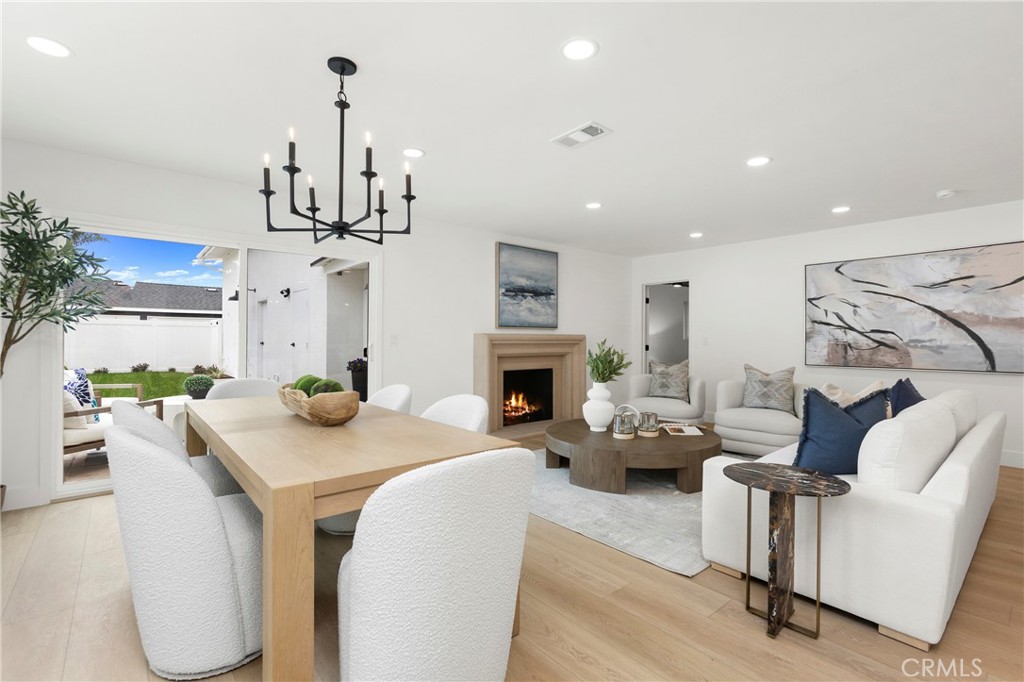 AI Edited Fireplace - Dining Area/Great Room - 394 Magnolia Street, Costa Mesa CA 92627 - photo 19