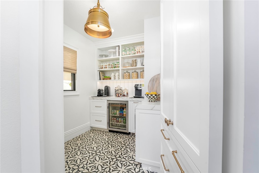 Walk-in Pantry with coffee bar, beverage Frig and microwave drawer - 2 Water Lily, Coto de Caza CA 92679 - photo 20