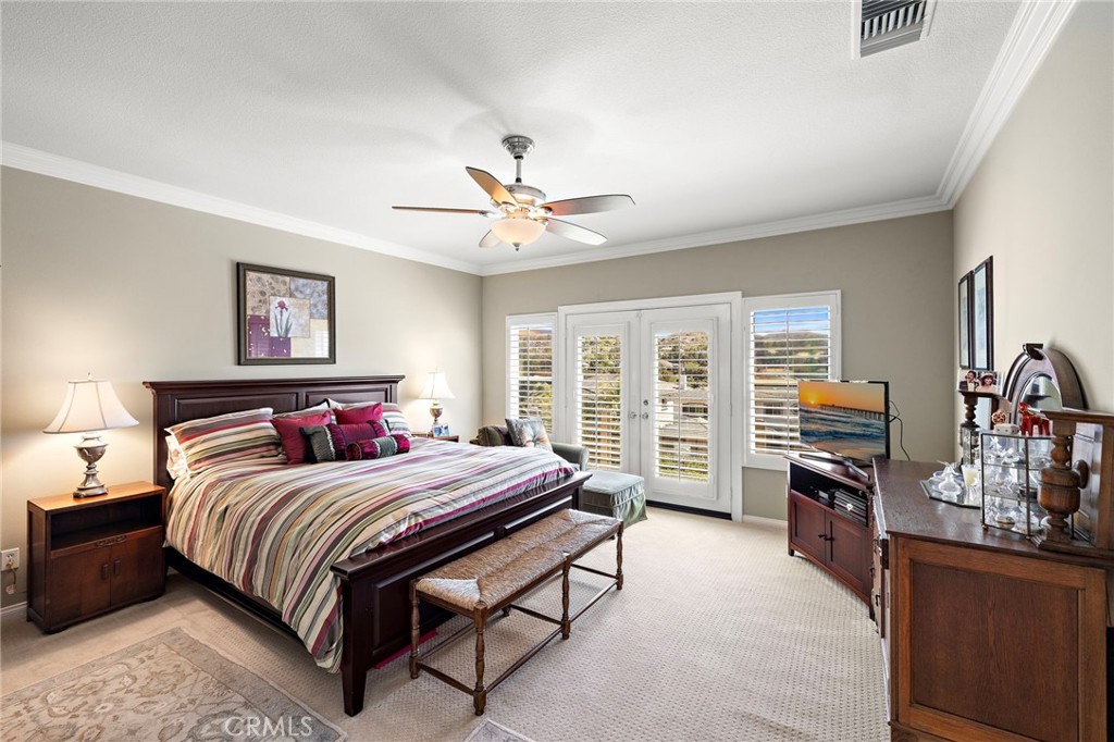 Primary Bedroom with Ensuite Bath and Balcony - 20 Edgewood, Coto de Caza CA 92679 - photo 23