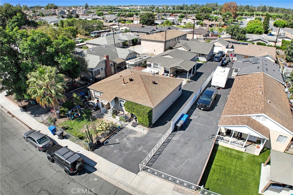 Aerial View- 3 houses on a lot plus 2 car garage detached - 8783 La Salle Street, Cypress CA 90630 - photo 1