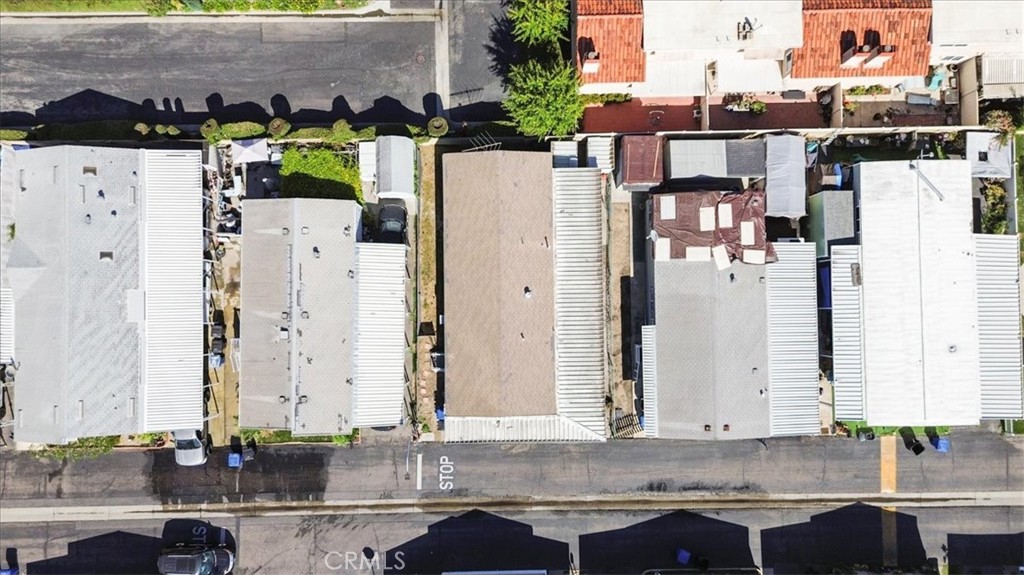 Drone View: Aerial perspective of the home’s location within Lincoln Center Mobile Home Park, an all-age Cypress communi - 9080 Bloomfield Avenue 293, Cypress CA 90630 - photo 22