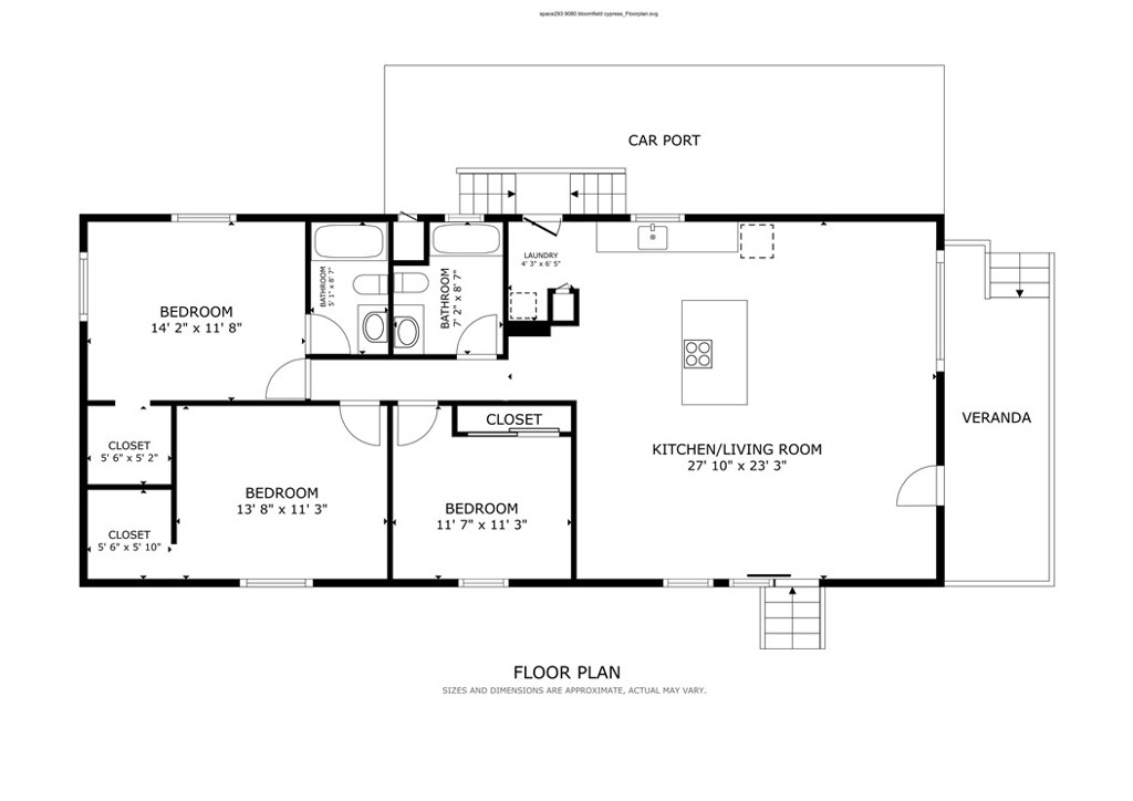 Floor plan for the property - 9080 Bloomfield Avenue 293, Cypress CA 90630 - photo 29