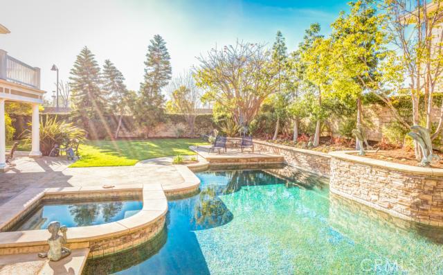 Private pool with incredibly lovely design and waterfalls, large spa, huge grass area and planters make for a serene bac - 11 Midnight Lane, Dana Point CA 92629 - photo 1