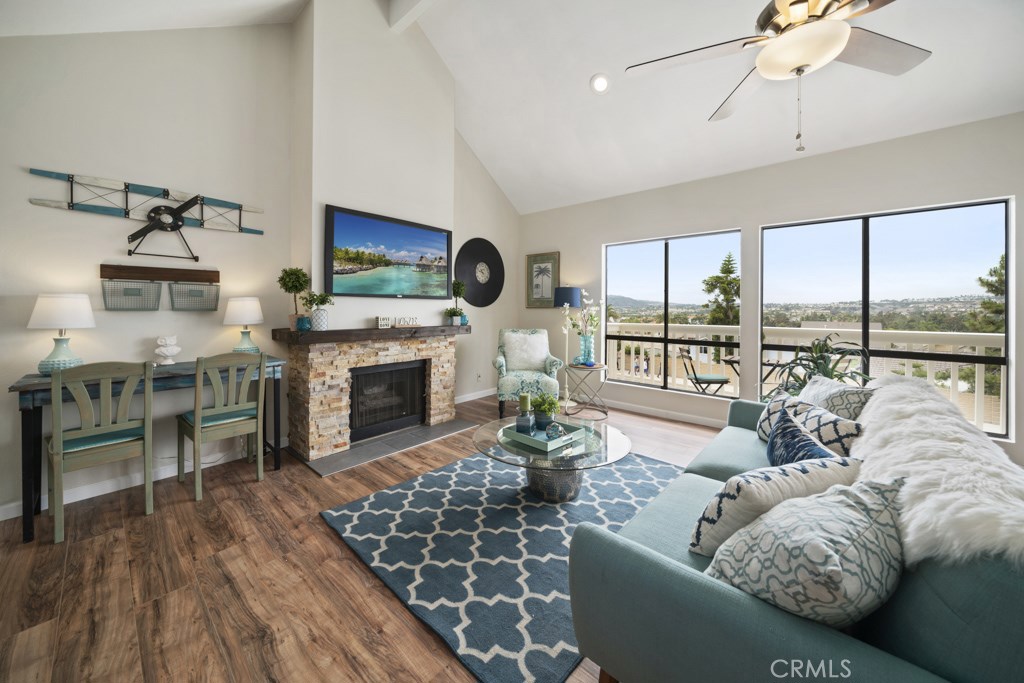 Forever view from your light and bright living room with electric fireplace with custom facing and mantle - 24063 Vista Corona, Dana Point CA 92629 - photo 1