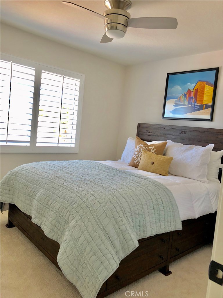 Bedroom 2 downstairs with ocean view! Flat screen TV in every room! - 25 Ville Franche, Dana Point CA 92629 - photo 15