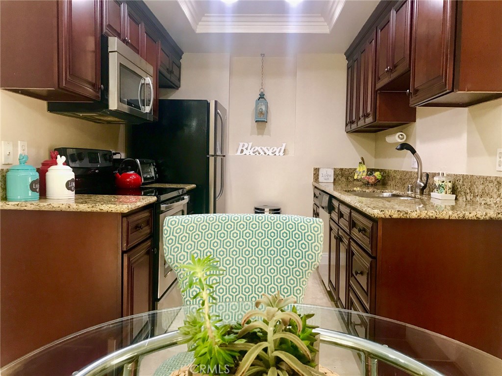 Granite couter tops, crown molding, and newer stainless steel appliances. - 25611 Quail 113, Dana Point CA 92629 - photo 1