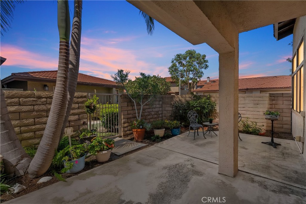 Large rear patio at twilight - 25742 Shell Drive 189, Dana Point CA 92629 - photo 4
