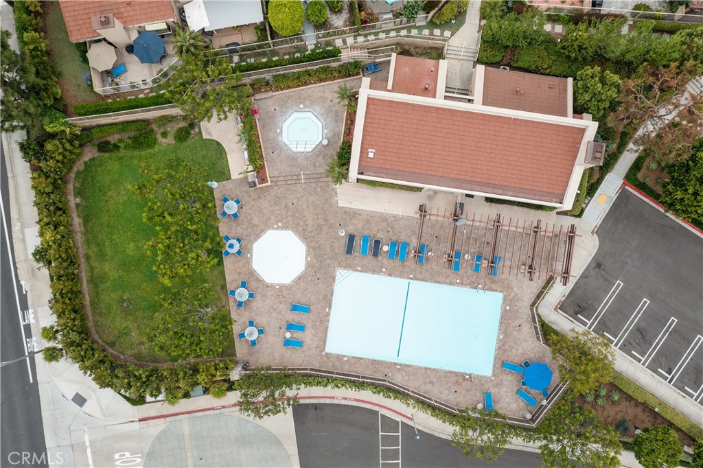 Aerial view of community pool, spa and greenbelt - 25742 Shell Drive 189, Dana Point CA 92629 - photo 40