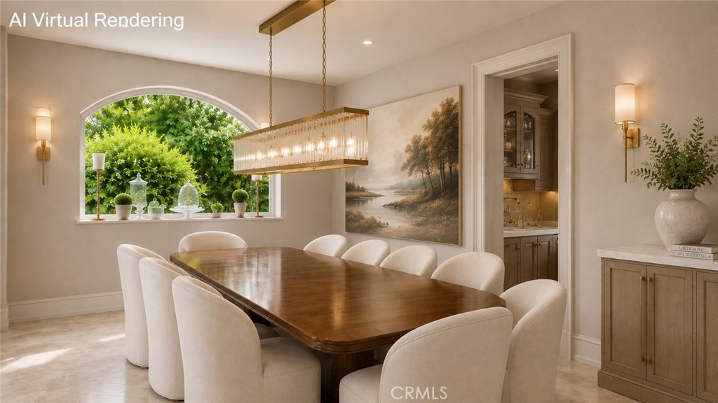 AI Rendering of the Dining room painted a different color. - 26 RITZ COVE, Dana Point CA 92629 - photo 12