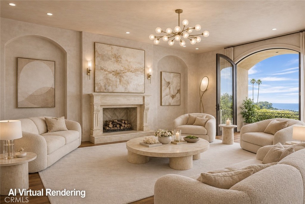 AI Rendering of the Living Room - 26 RITZ COVE, Dana Point CA 92629 - photo 16