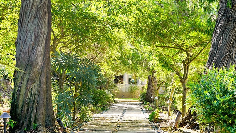 Walkway to the front door...very private, through trees. Home is set back from the street. - 26 RITZ COVE, Dana Point CA 92629 - photo 48