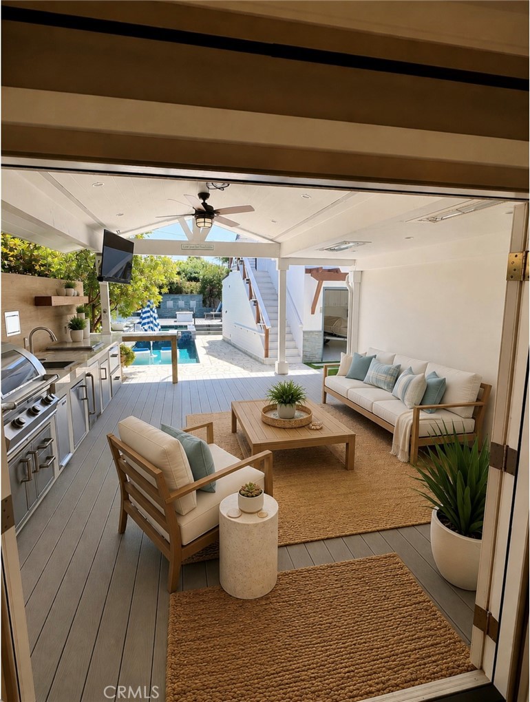 AI Staged Outdoor BBQ living at it's finest. - 26882 Calle Real, Dana Point CA 92624 - photo 15